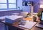 Accounts payable SOP workspace with invoices, vendor files, and process documentation on a desk
