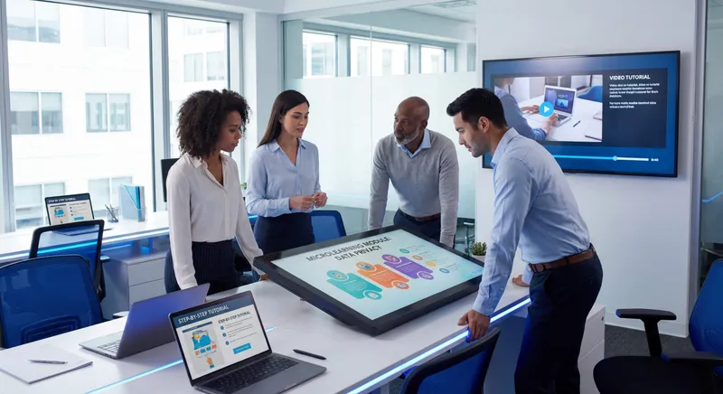 Modern employee training best practices including microlearning and AI-powered tools