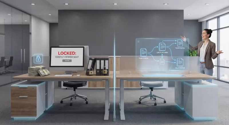 Share documentation securely without paying for viewer seats using Glitter AI