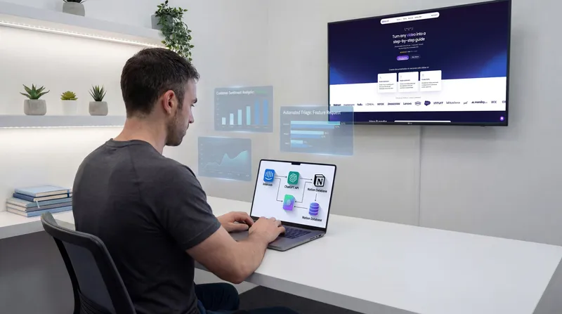 AI automation workflow using Make.com and ChatGPT for startup operations