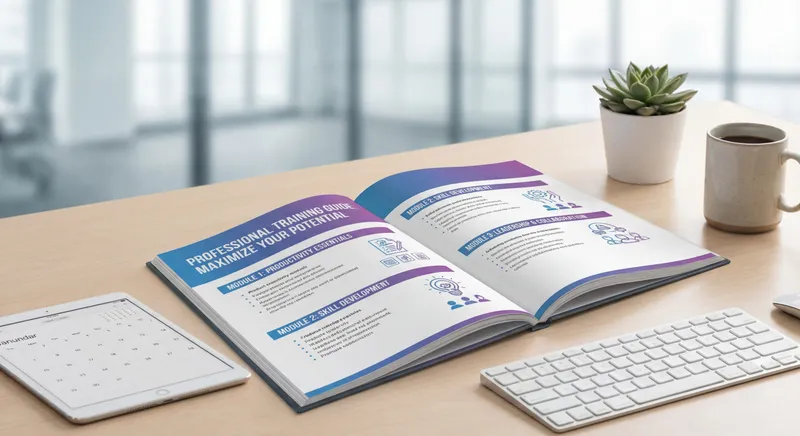 Training guide template with organized sections for effective employee training