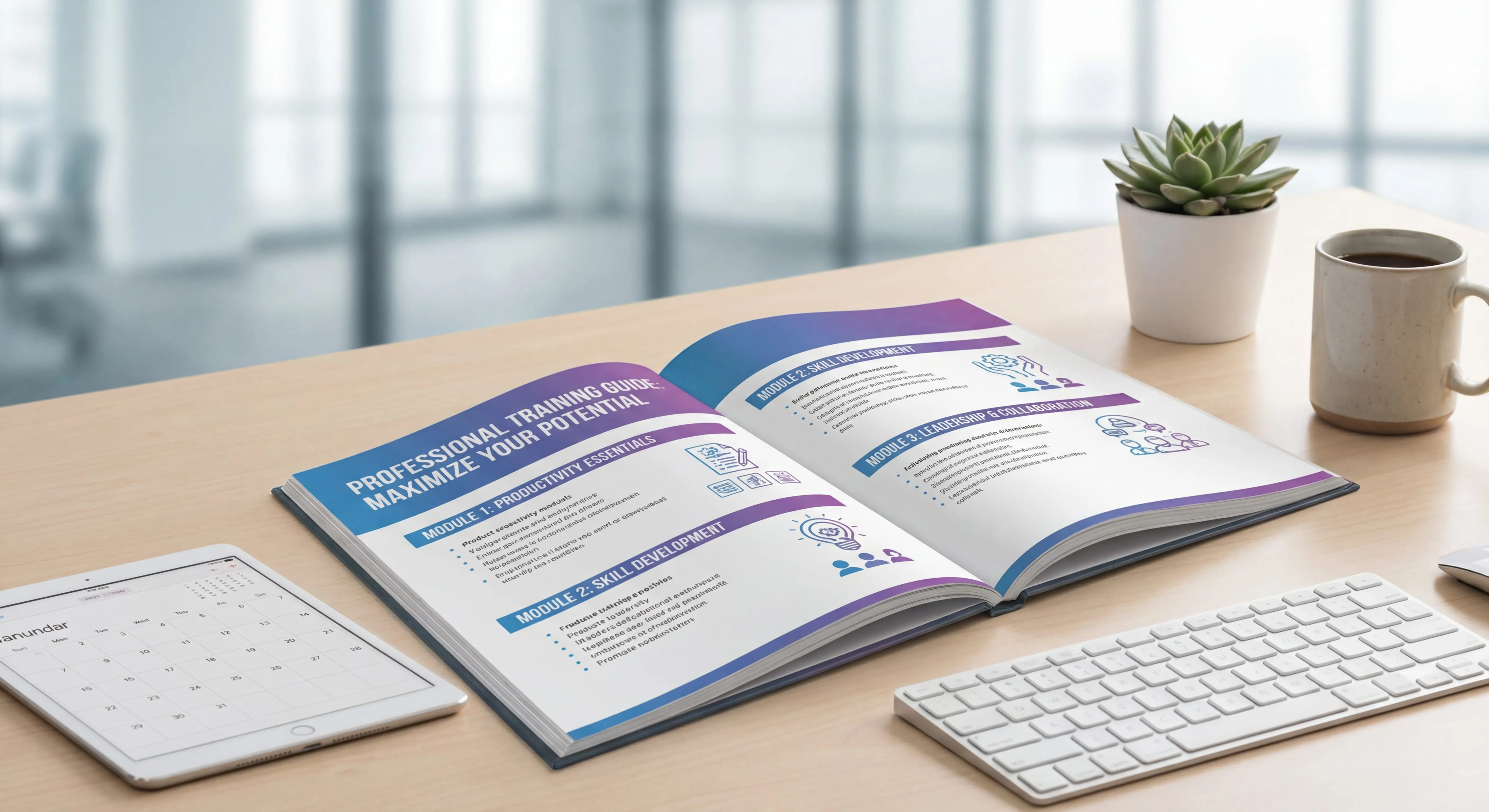 Training guide template with organized sections for effective employee training