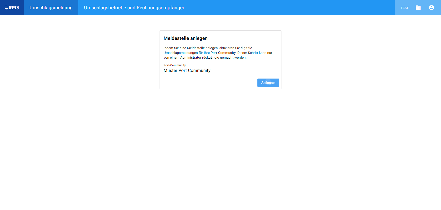 Step #3: Legen sie die Meldestelle an