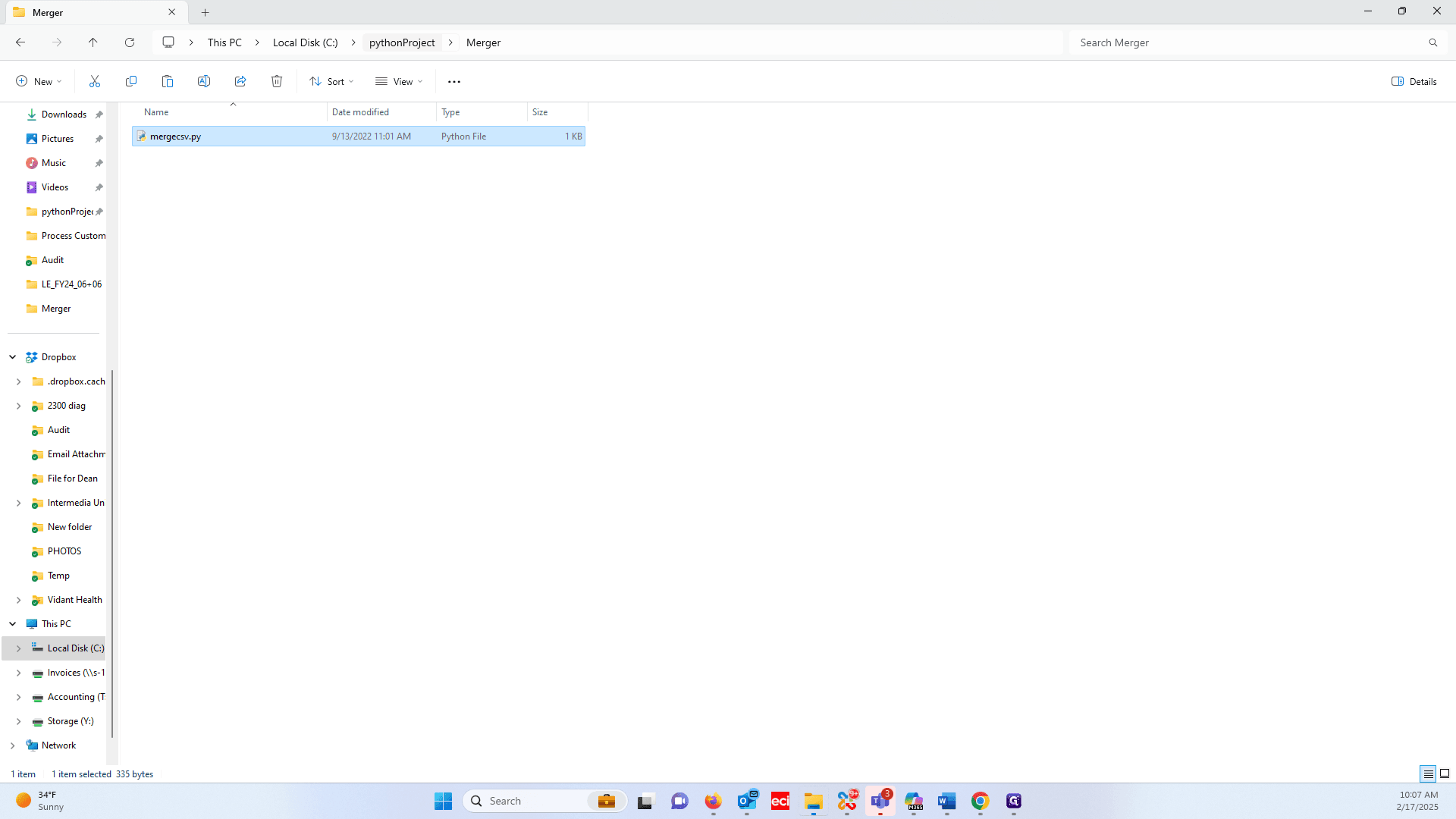 Step #16: Click on "pythonProject"