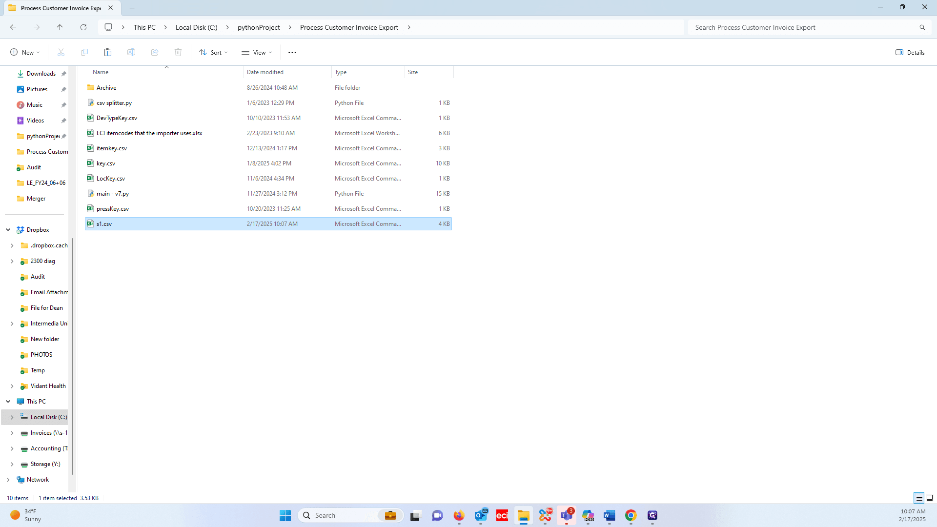Step #18: Click on "s1.csv"