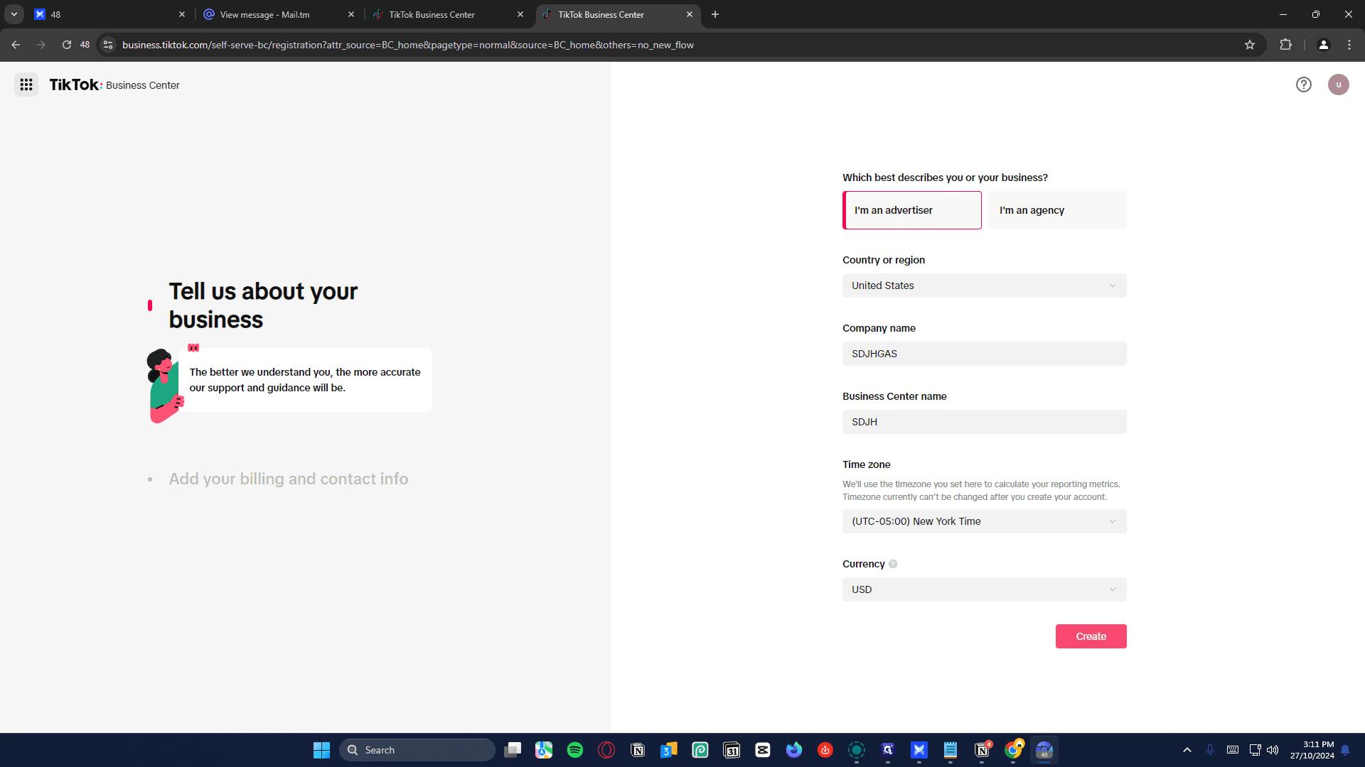 Step #18: Click on "Create"