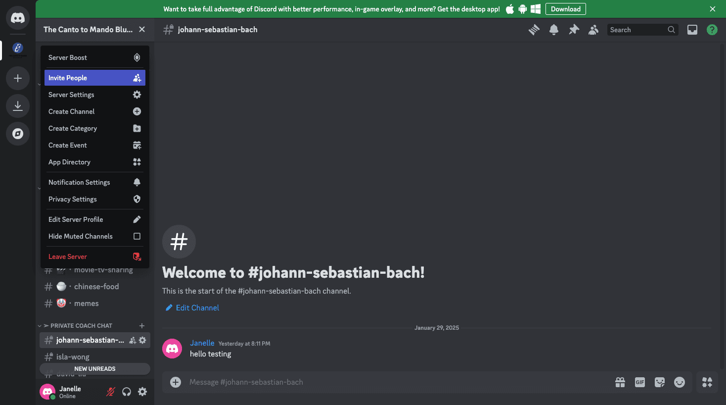 Step #3: Click on "Invite People"