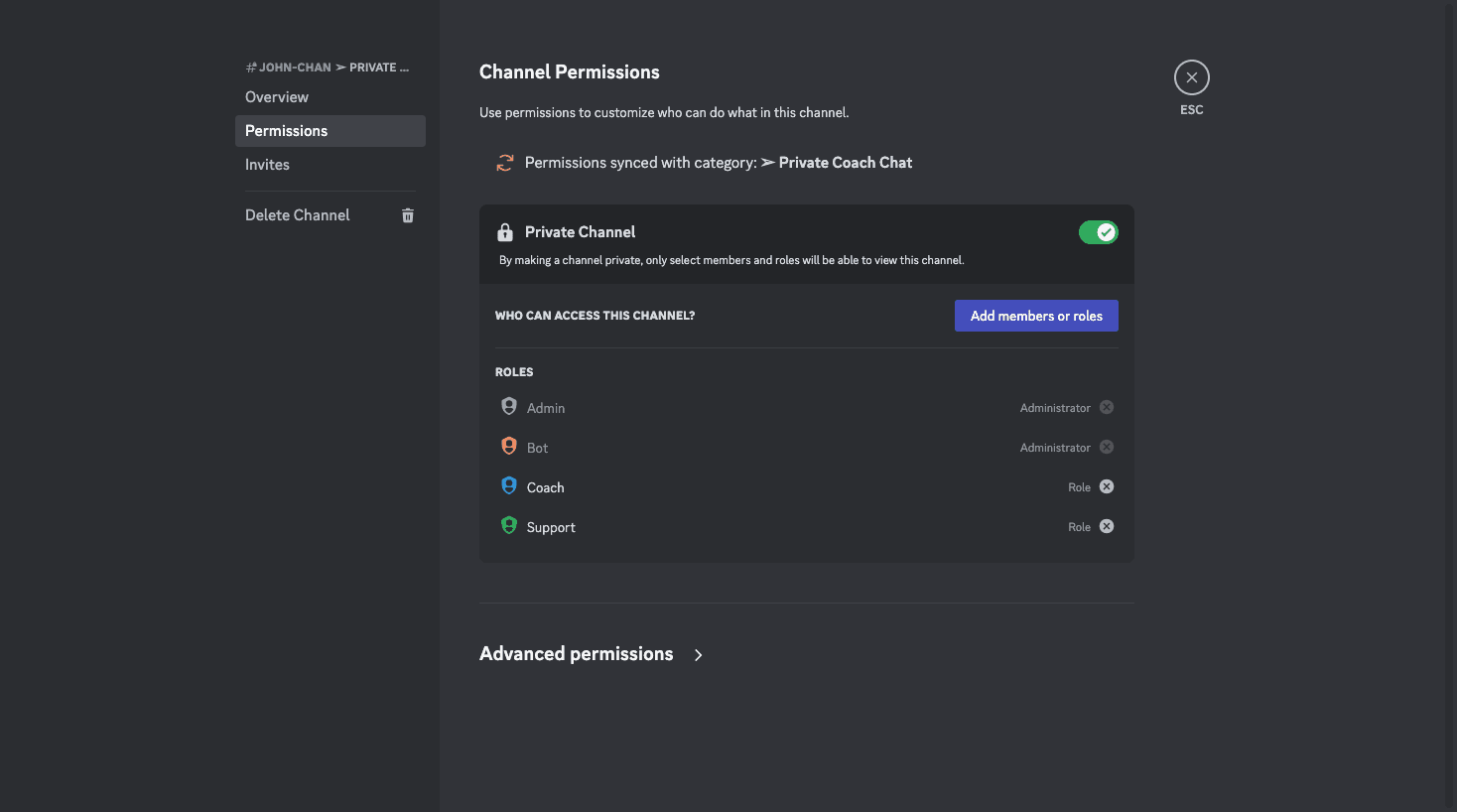 Step #15: Click on "Add members or roles"