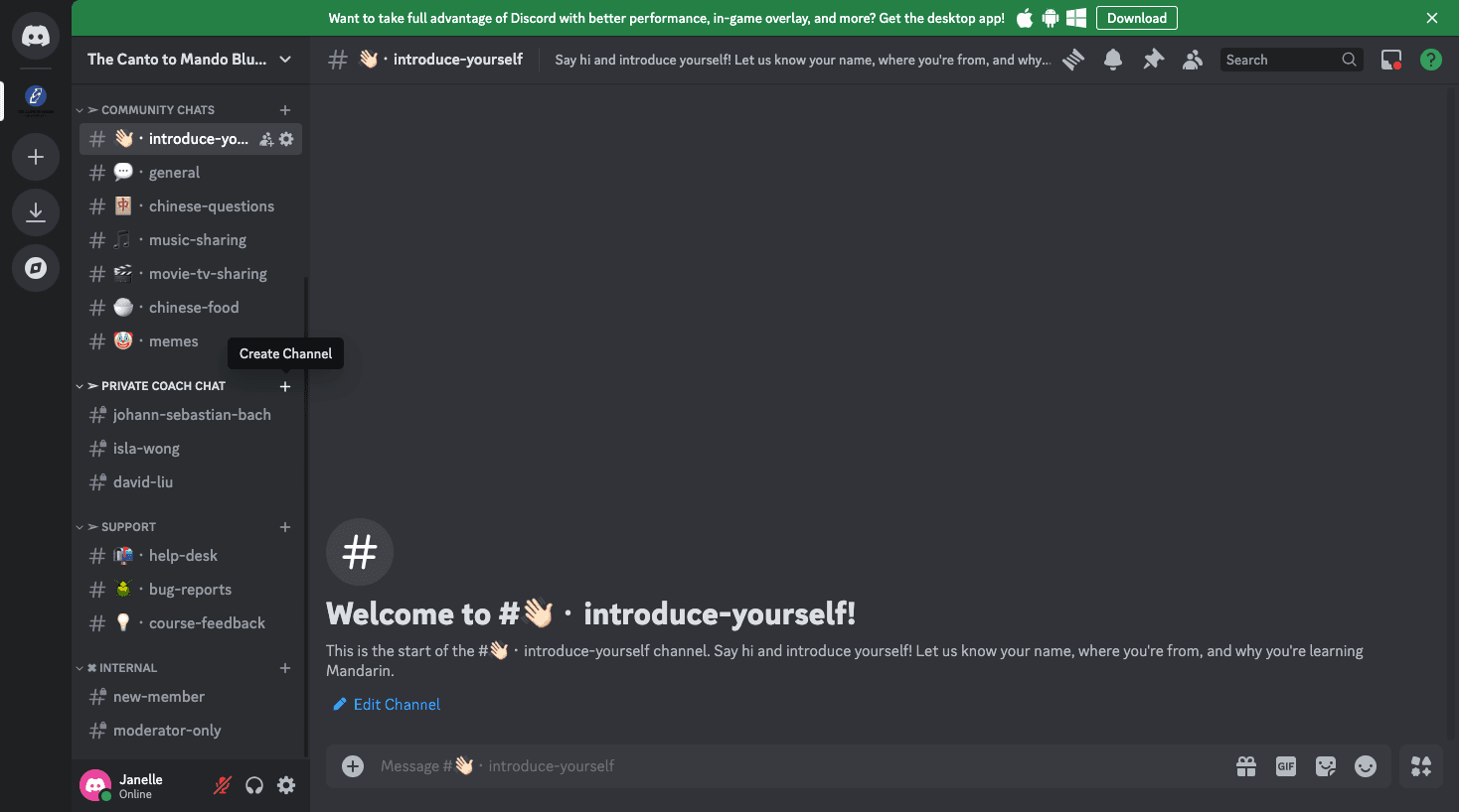Step #9: Click on "+" next to "private coach chat"