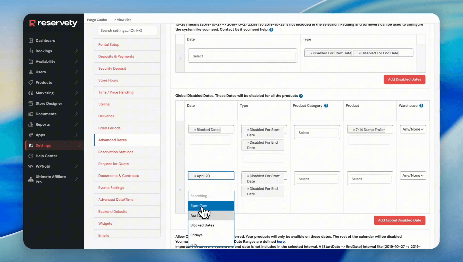 Step #17: Click the Select field under Date and choose your newly created date range. Click the time range select field and choose your time range