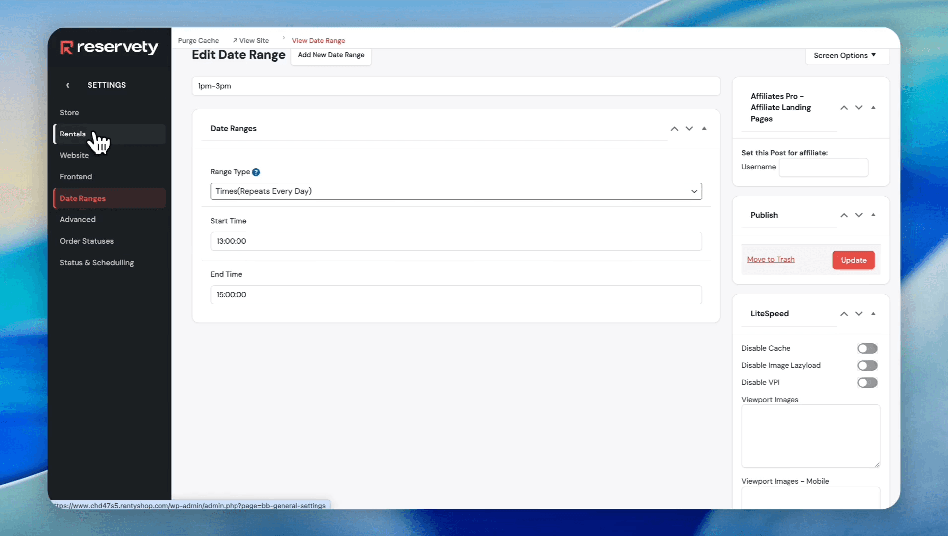Step #30: Click Rentals