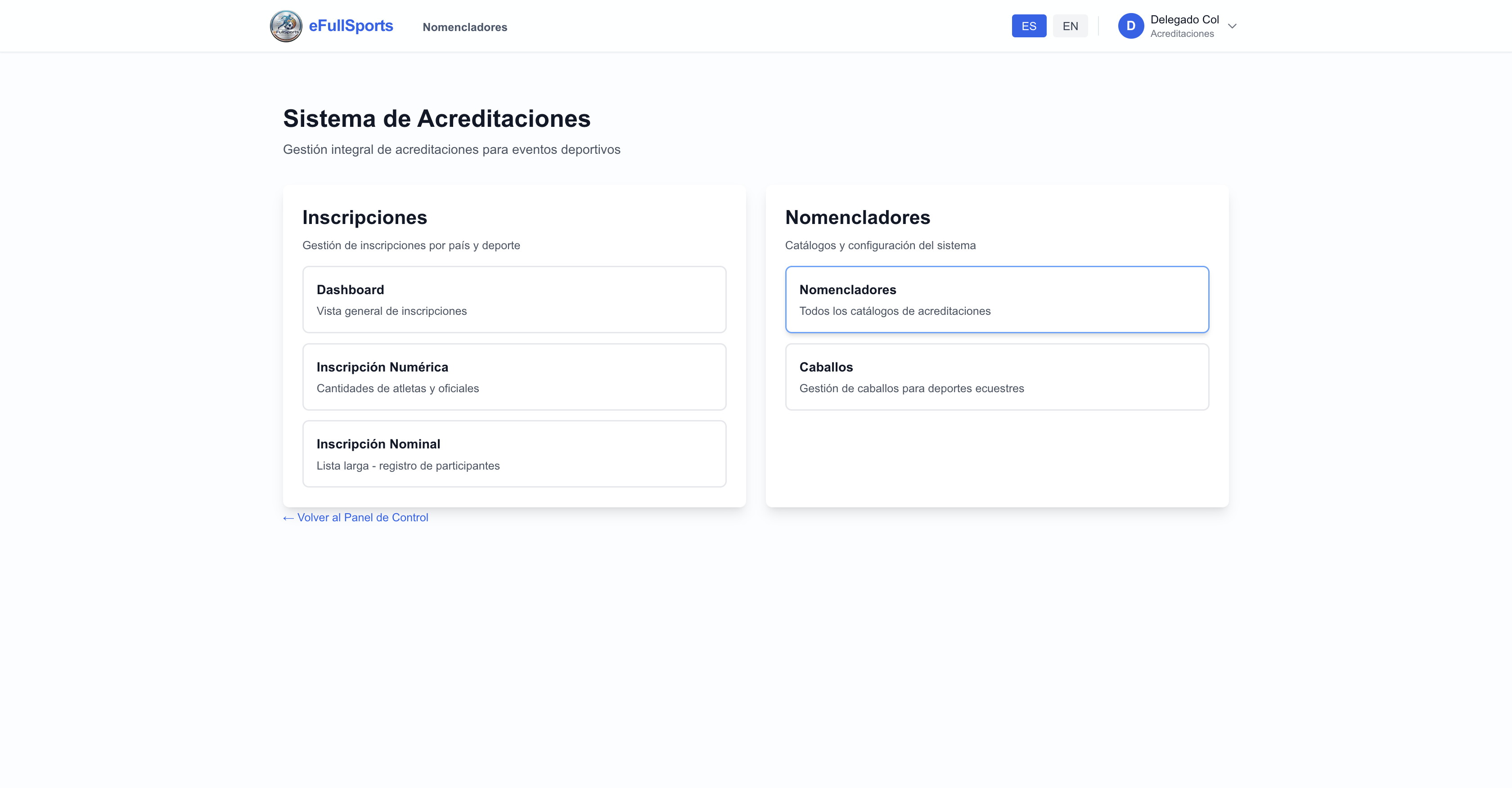 Step #2: Menu de Acreditaciones
