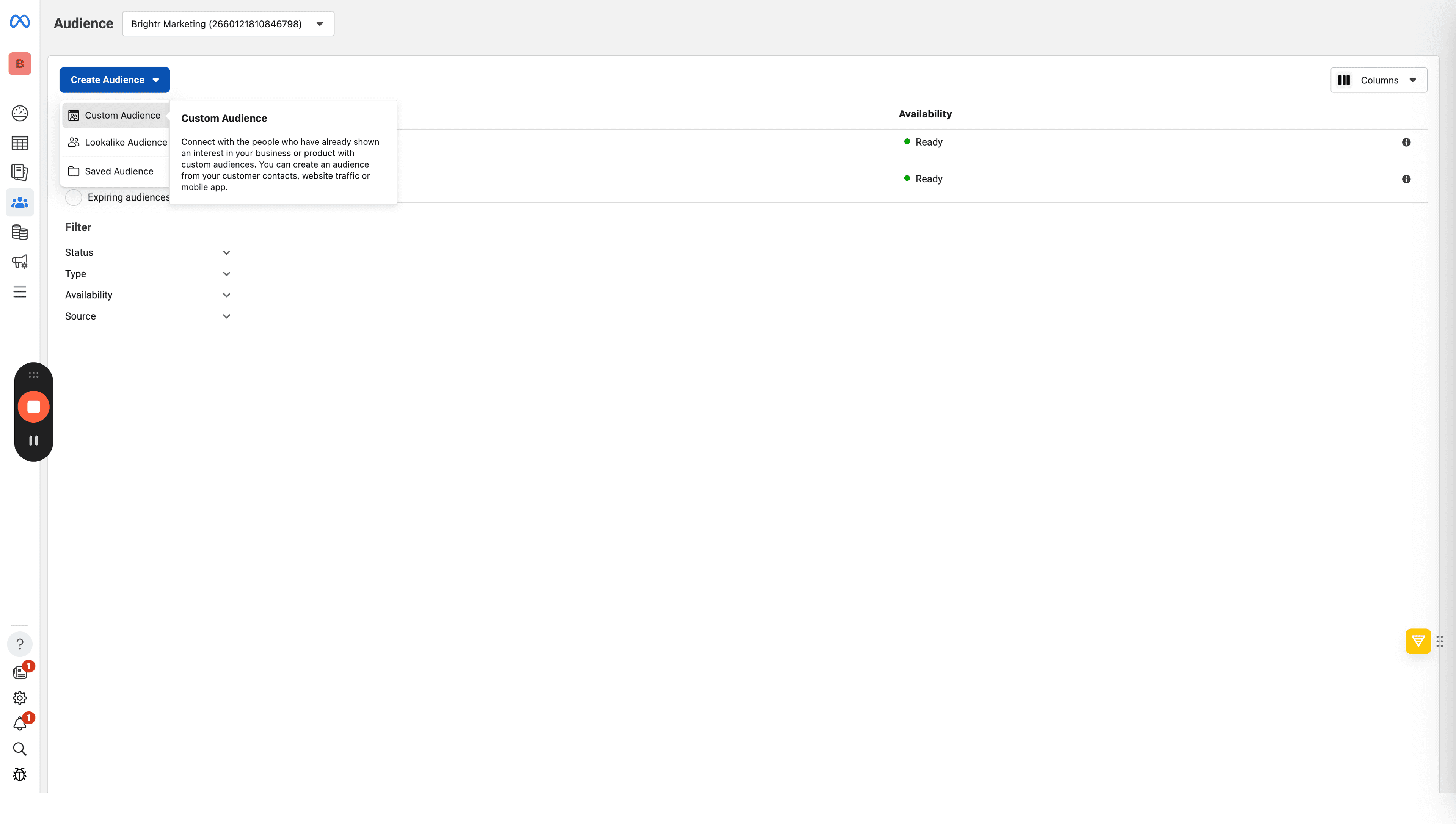 Step #4: Click "08 Custom Audience"