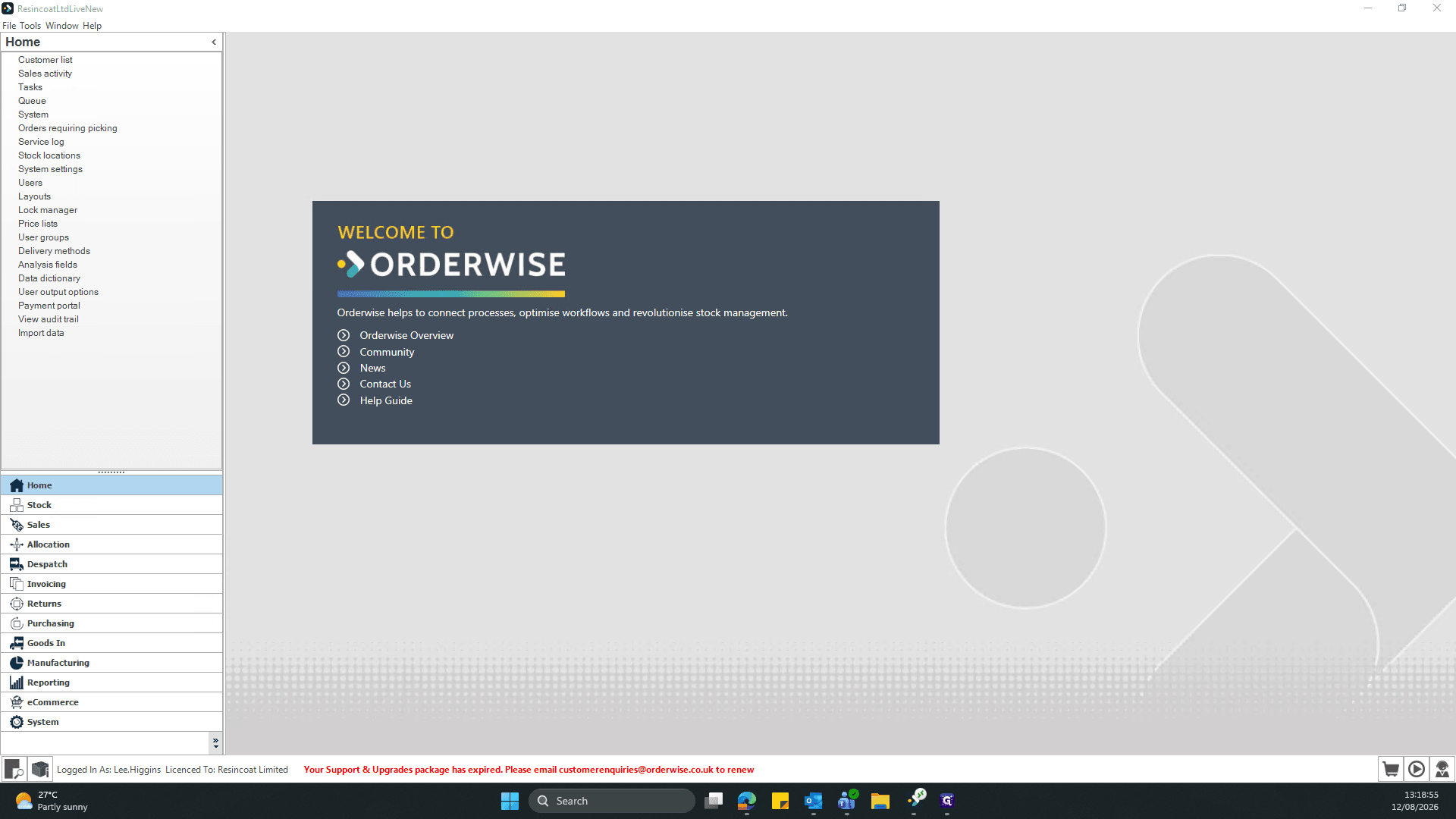 Step #1: Click eCommerce in the left navigation sidebar.