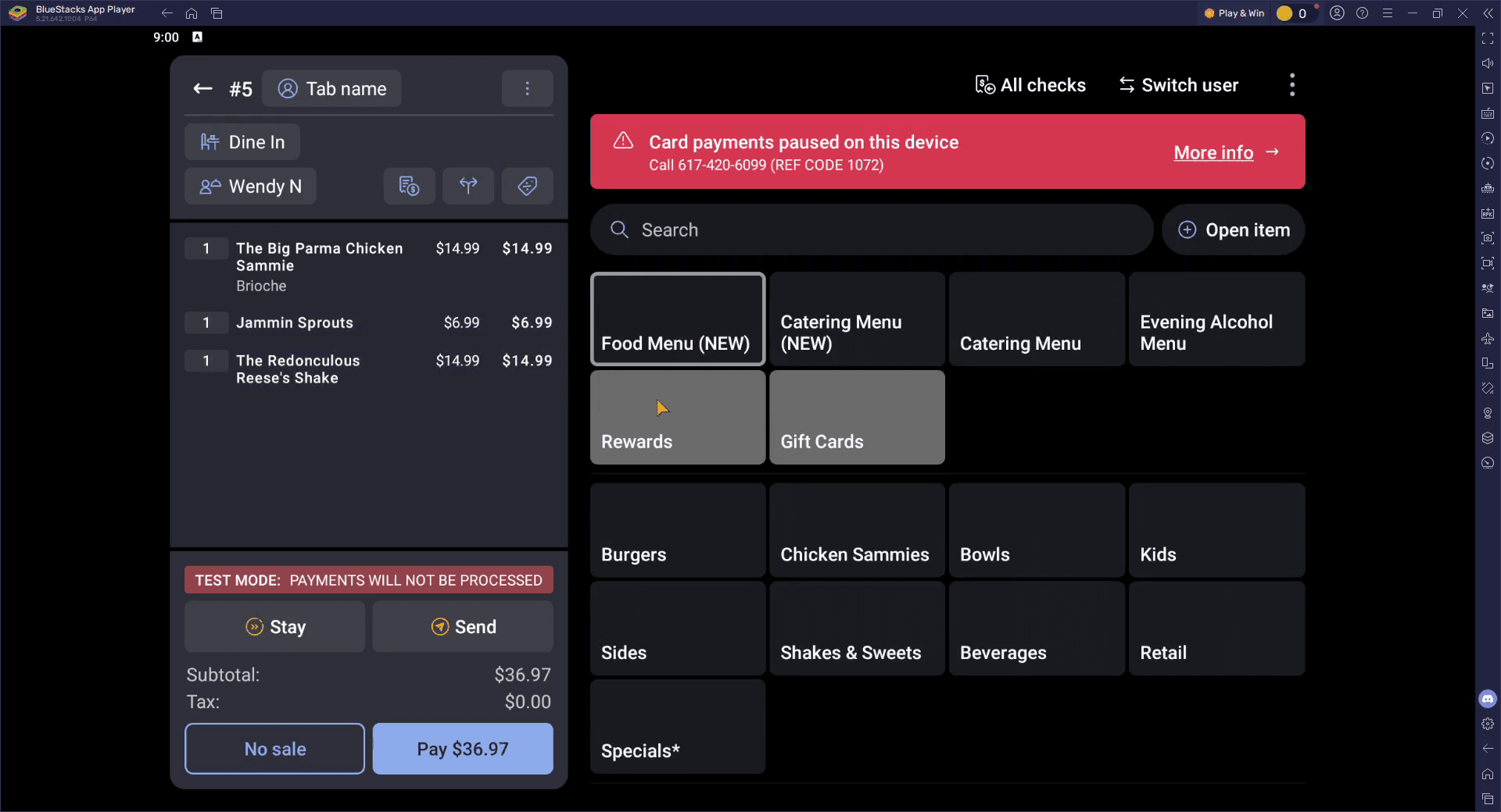 Step #1: Select the Rewards button.