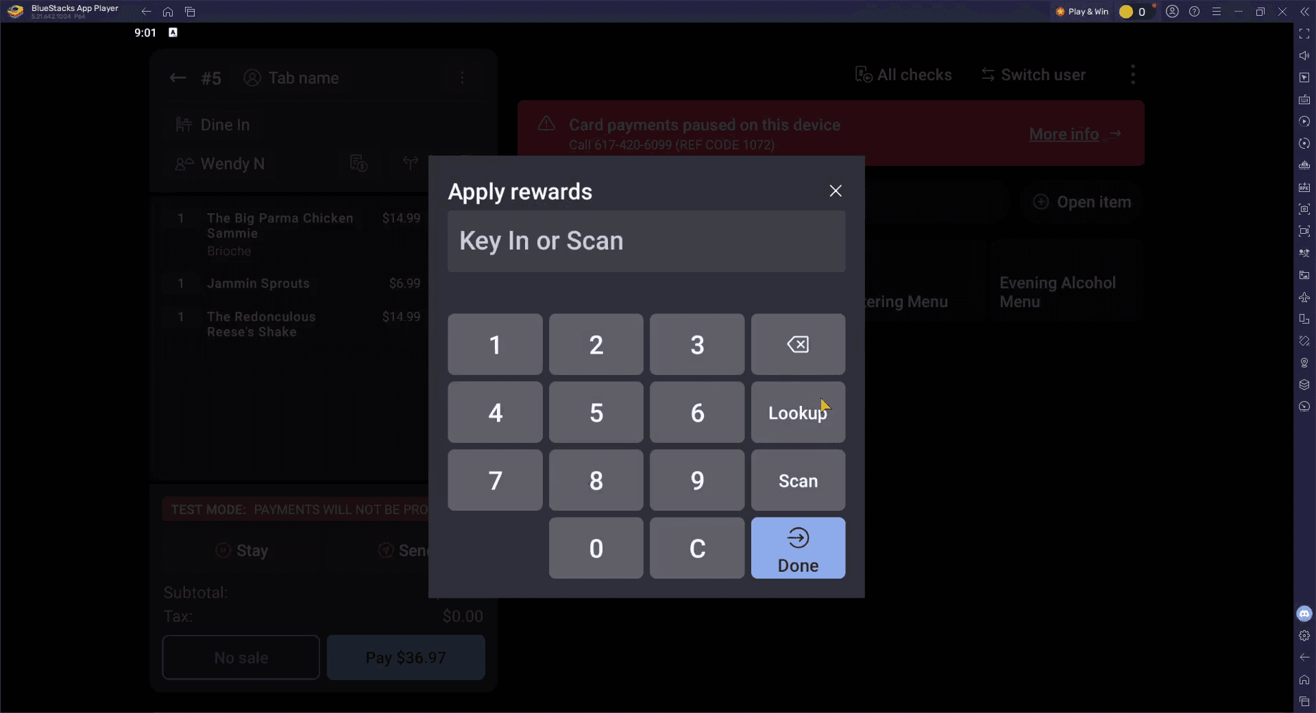 Step #3: Click the Lookup button. *THIS STEP IS VERY IMPORTANT*You need to select this second "Lookup" button in order to access our current Olo Loyalty guest database.