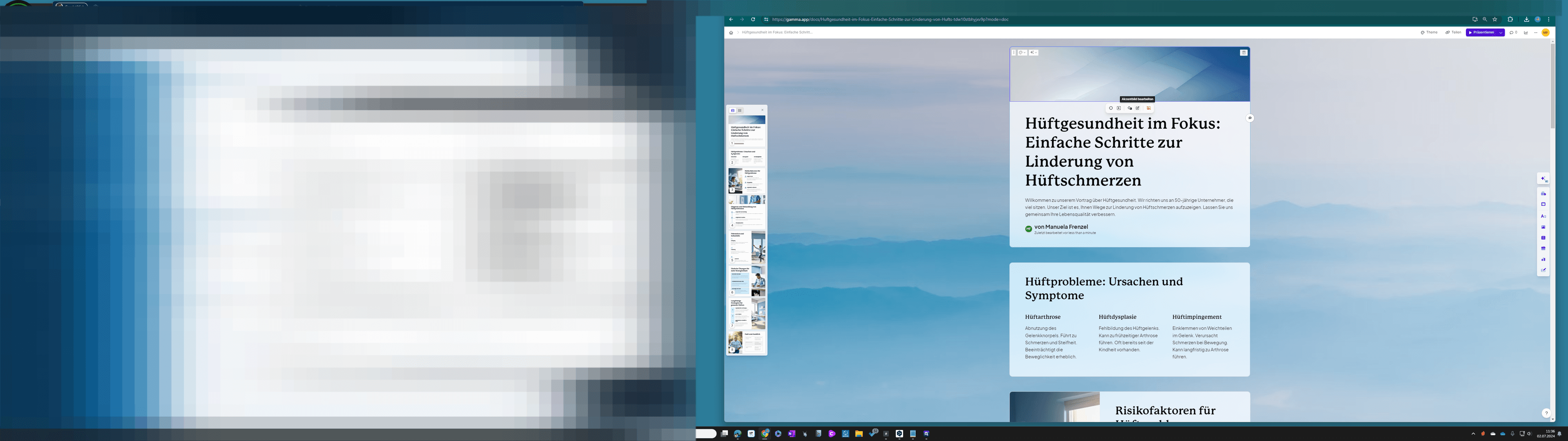 Step #31: Gegebenenfalls passt ein "Akzentbild" besser?