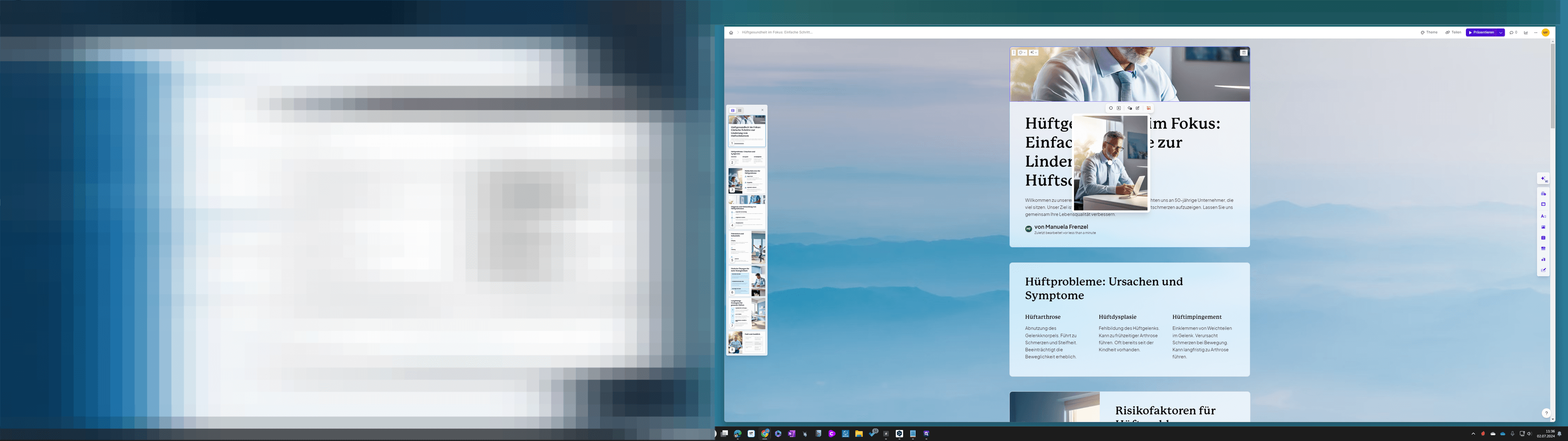 Step #28: Schieben Sie den Fokuspunkt im Bild an die Stelle, dass das obige Foto harmonisch in das Layout angepasst wirkt.