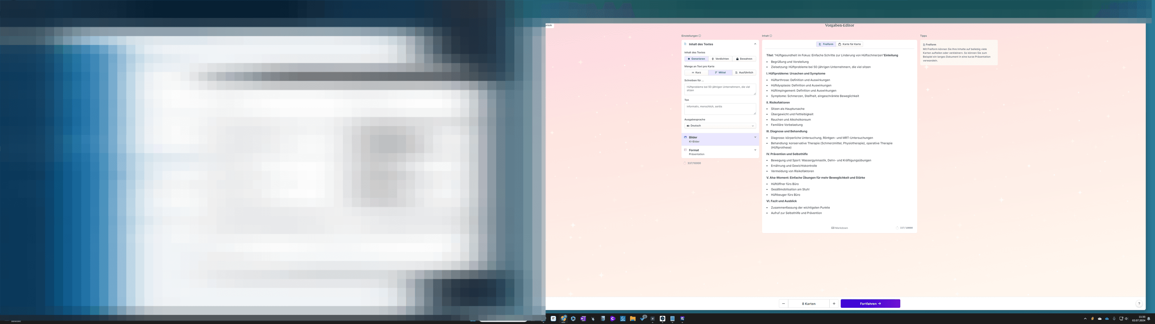 Step #15: Und, ich wähle "KI - Bilder" aus, anschliessend schaue ich im Dropdown nach dem Modell, mit dem die Bilder generiert werden sollen.