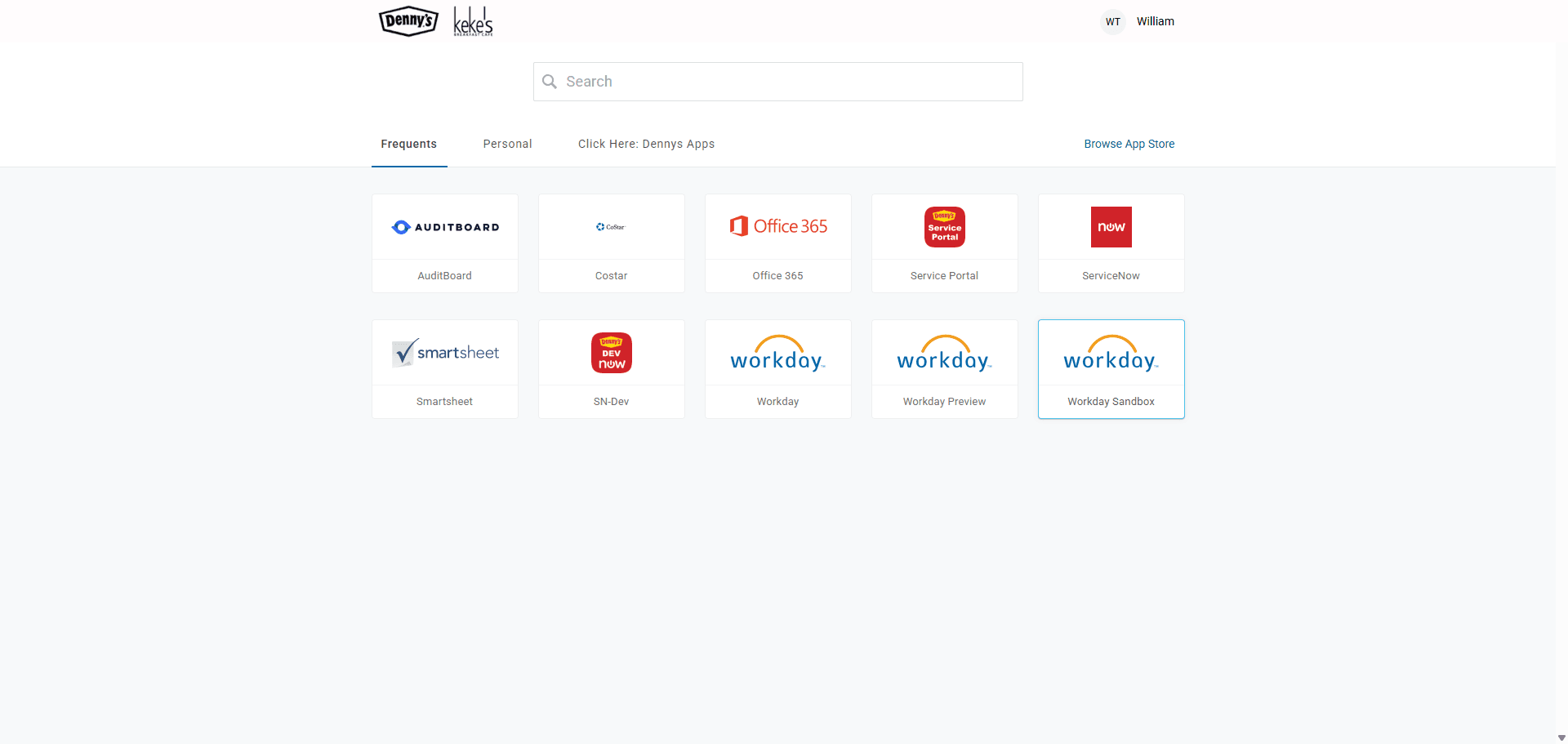 Step #1: From One Login, Click on "Workday"