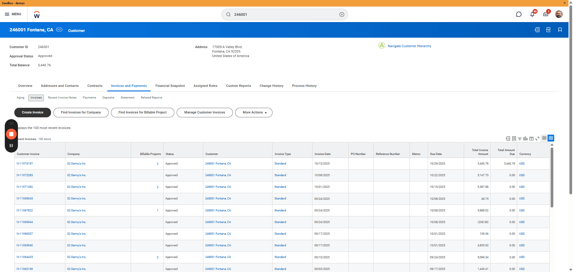 Step #5: Click on "create invoice"