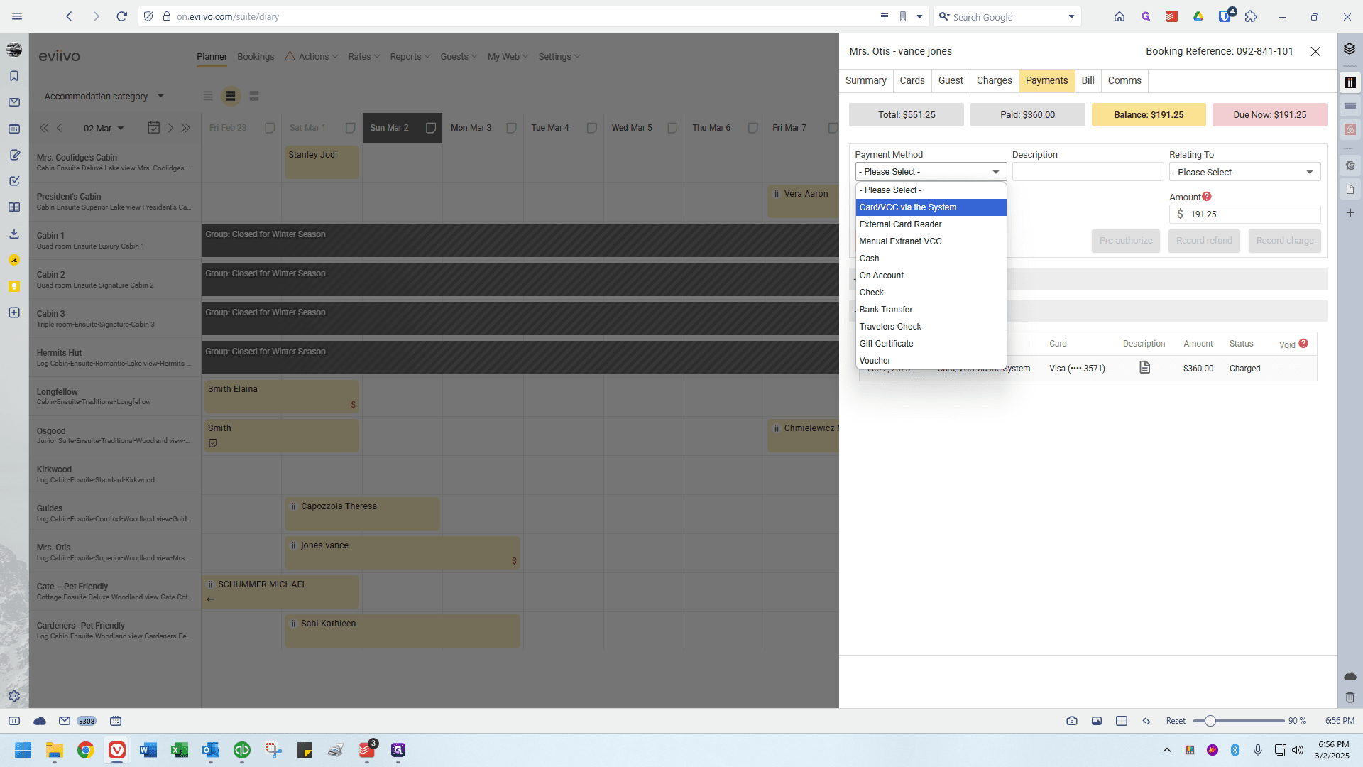 Step #26: Click on "Card / VCC via the System"