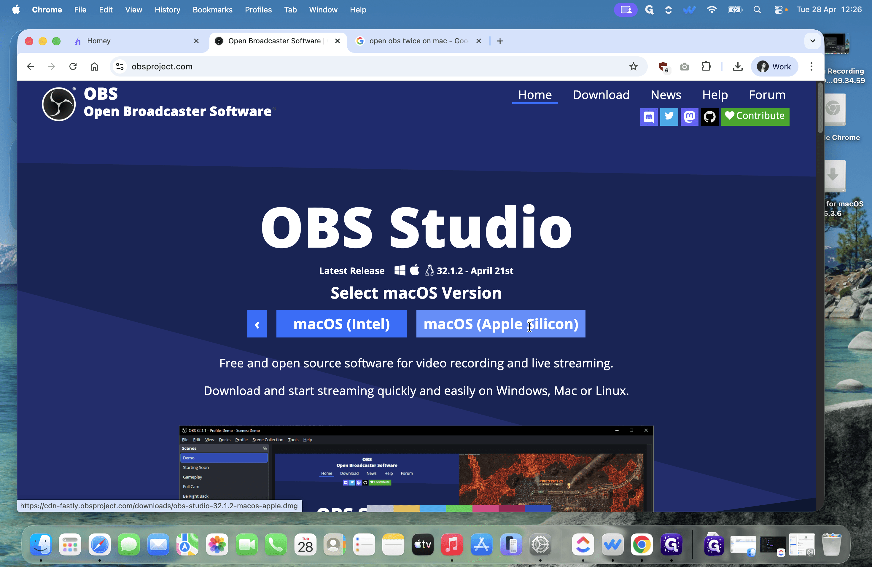 Step #2: Click macOS (Apple silicon).