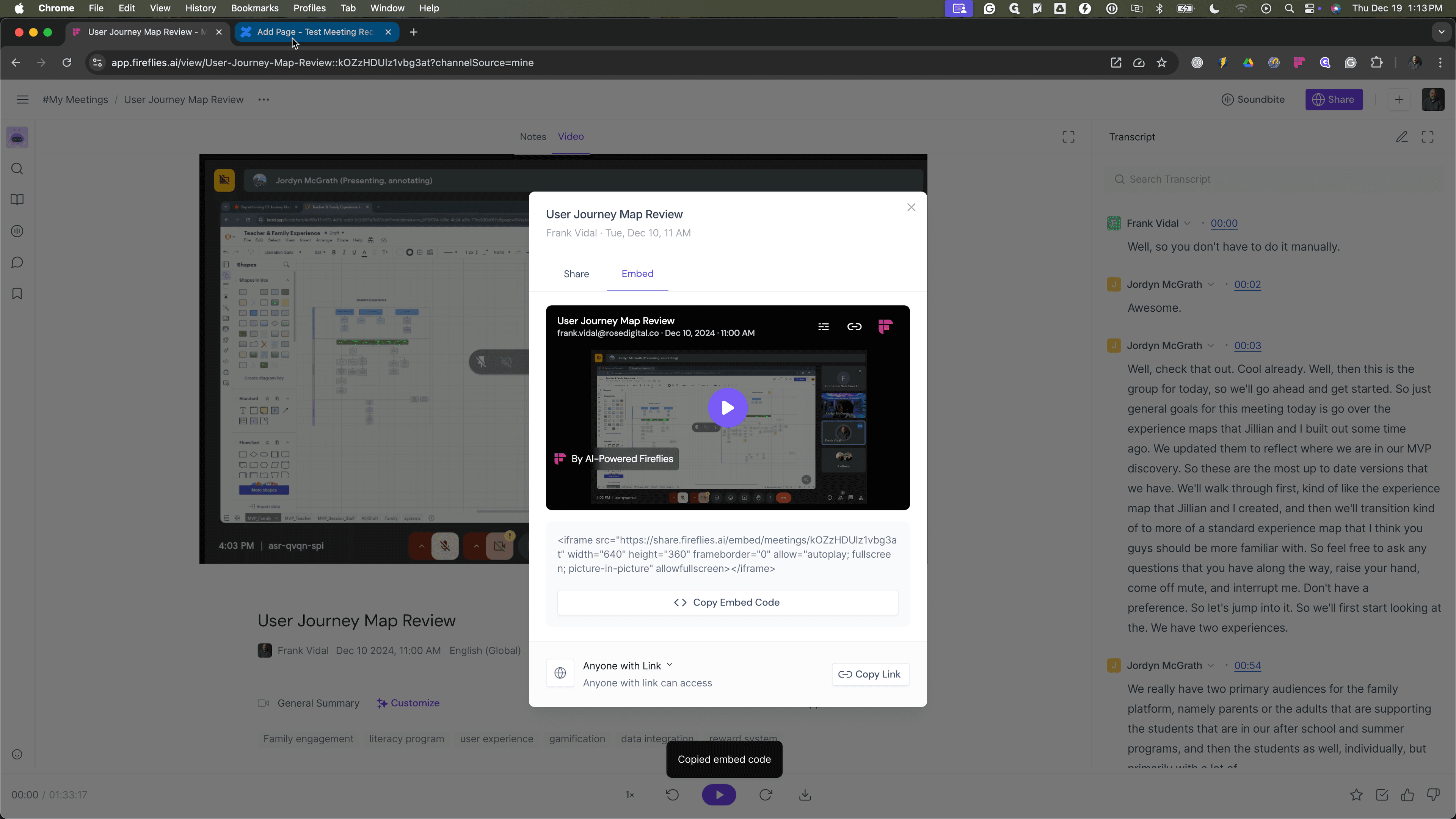 Step #26: Return to recap page in Confluence