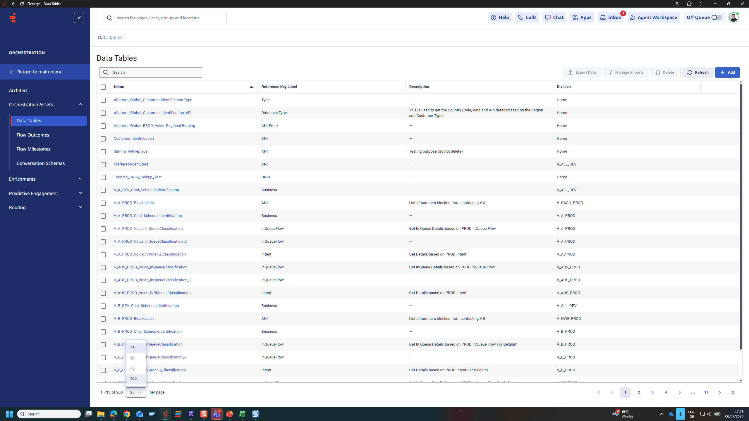 Step #6: Select 100 entries per page.
