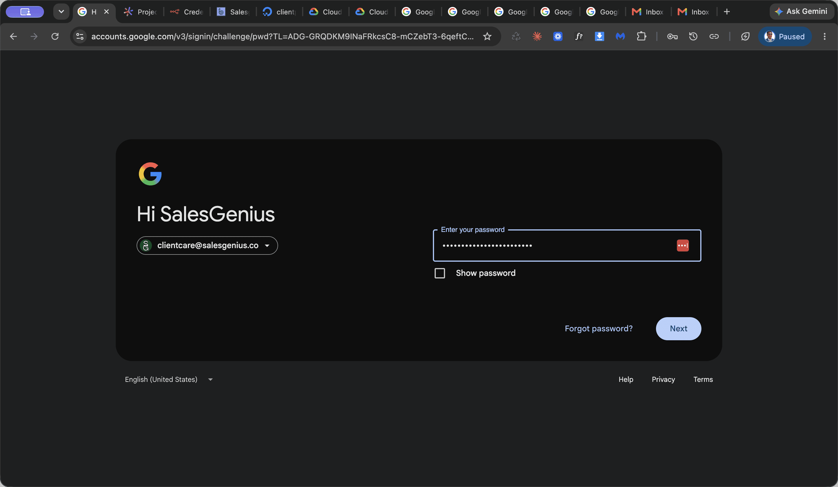 Step #3: Enter your credentials and click Next.