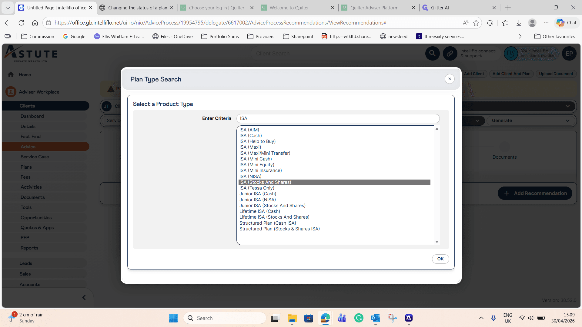 Step #12: Search for and select your plan type, such as ISA (Stocks And Shares).