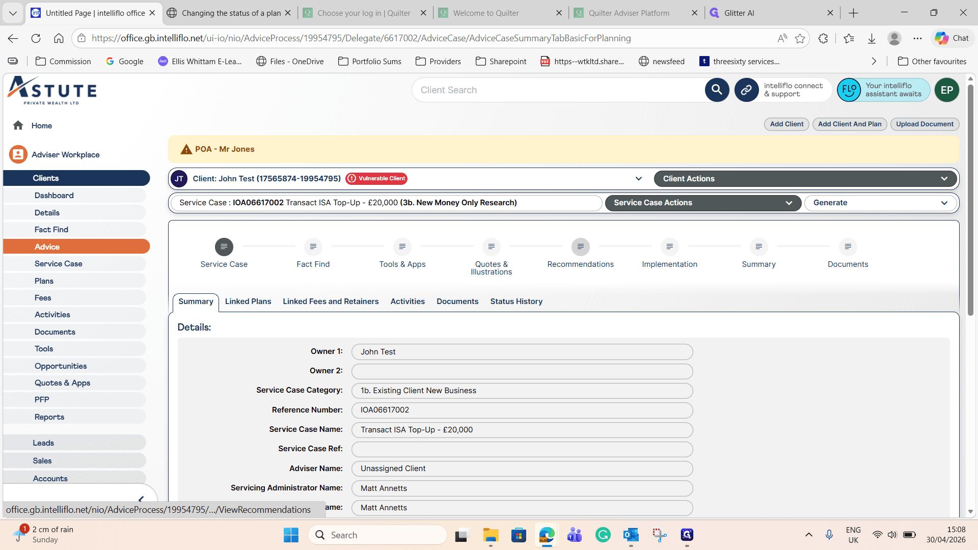 Step #3: Navigate to the Recommendations tab.