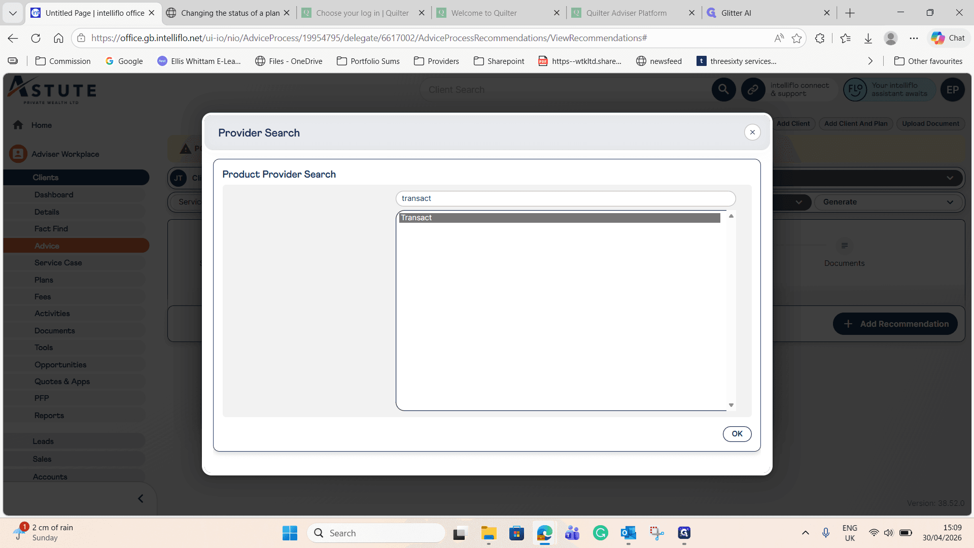 Step #11: Click OK to confirm the provider.