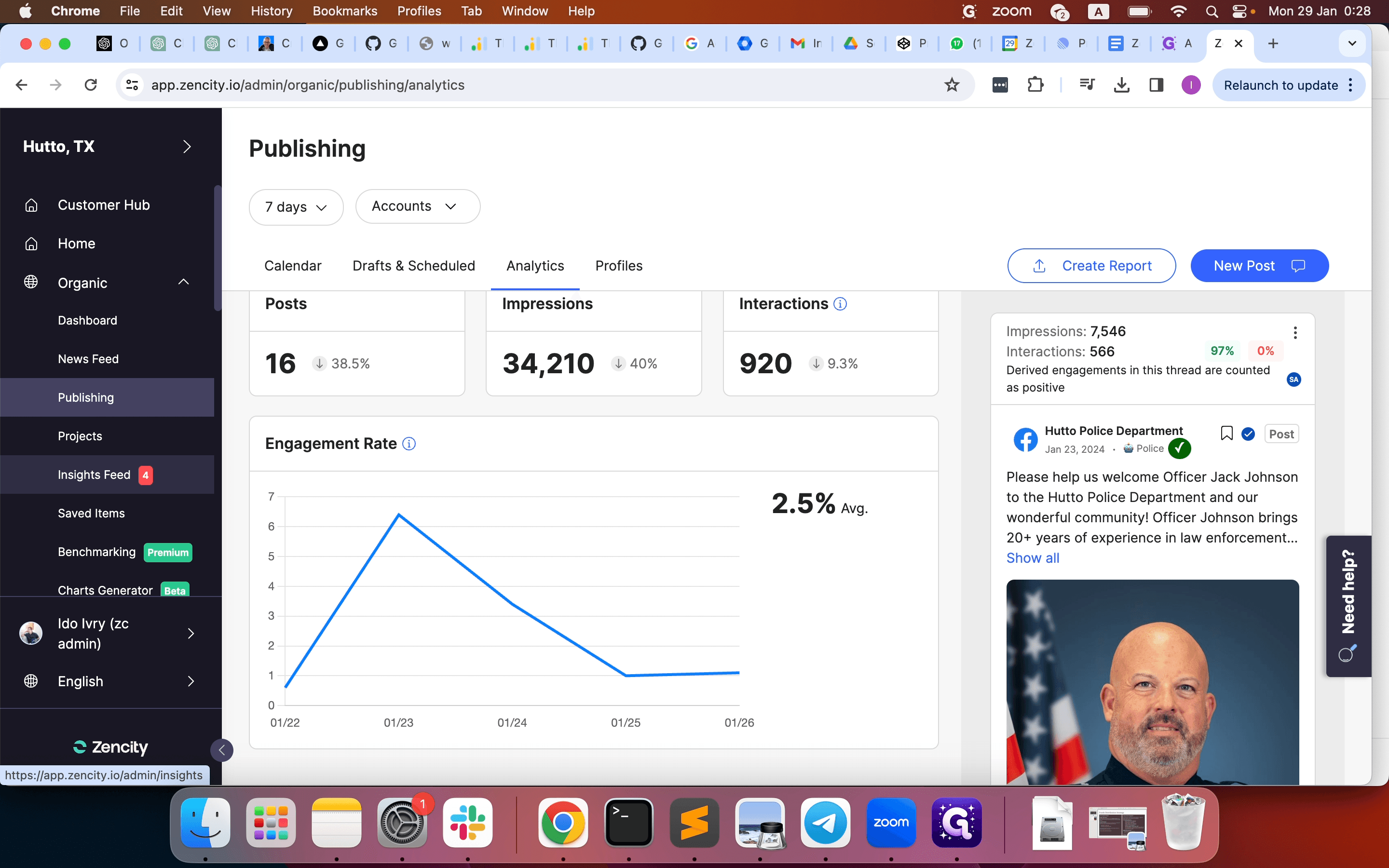 Step #21: Click "Insights Feed"