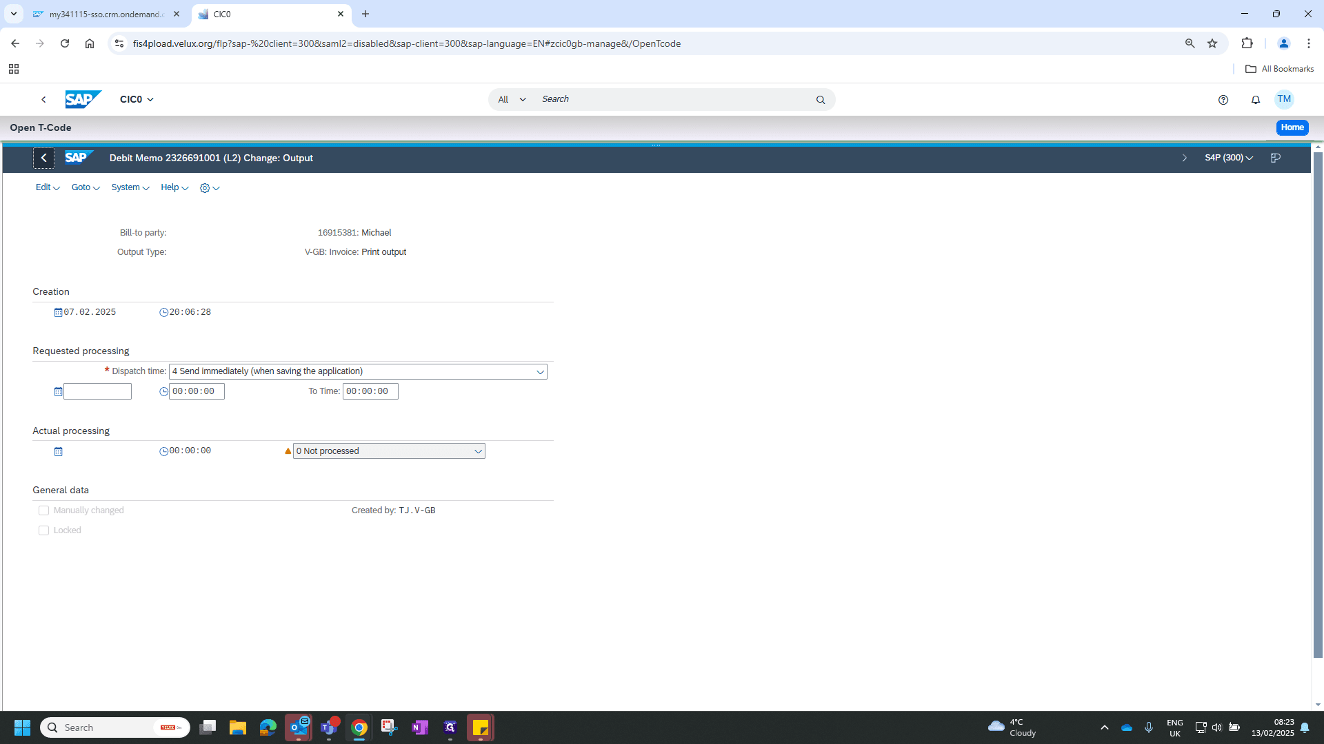 Step #6: Click on "< SAP"