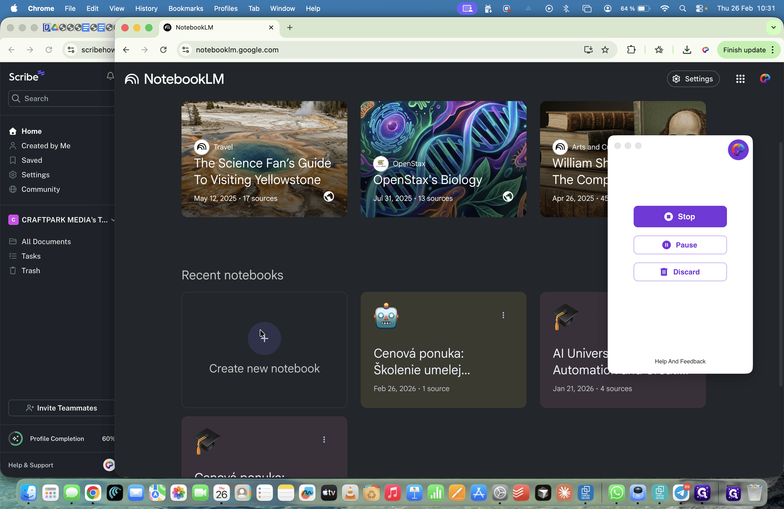 Step #2: Kliknite na "Create new notebooks"