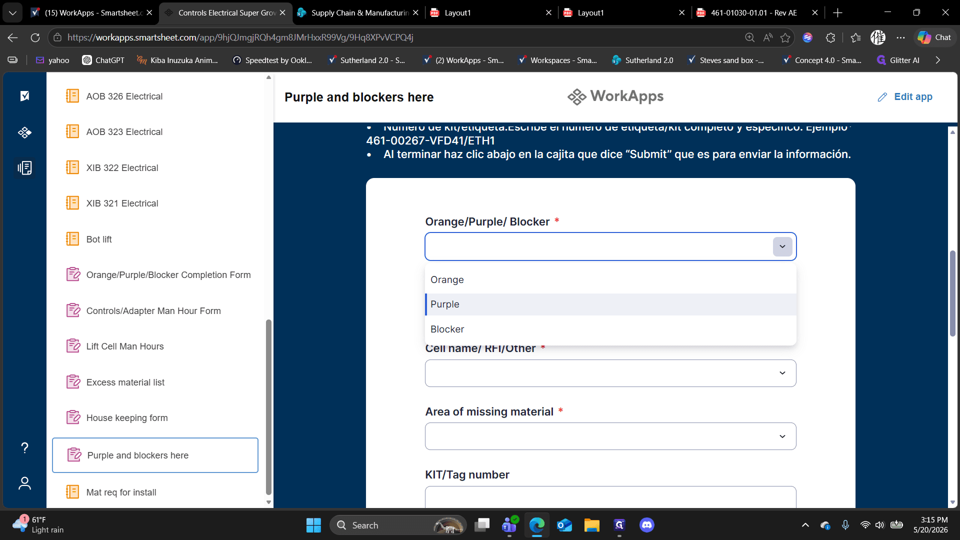 Step #12: Select Purple from the Orange/Purple/Blocker dropdown.
