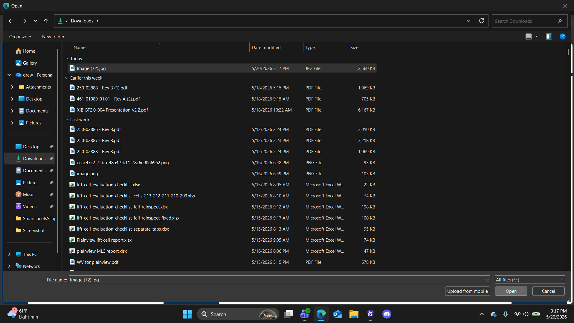 Step #24: Click Open to attach the file.