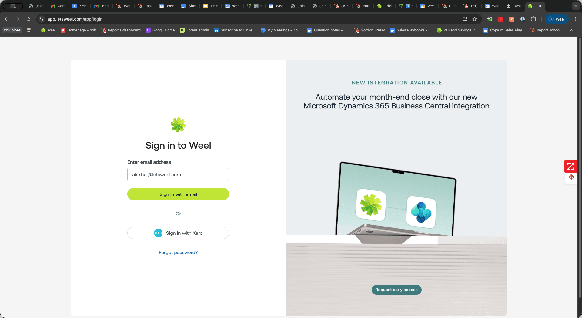 Step #1: Click Sign in with email.