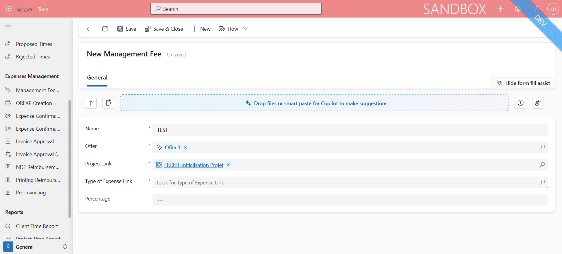 Step #16: Select the "Type of Expenses"