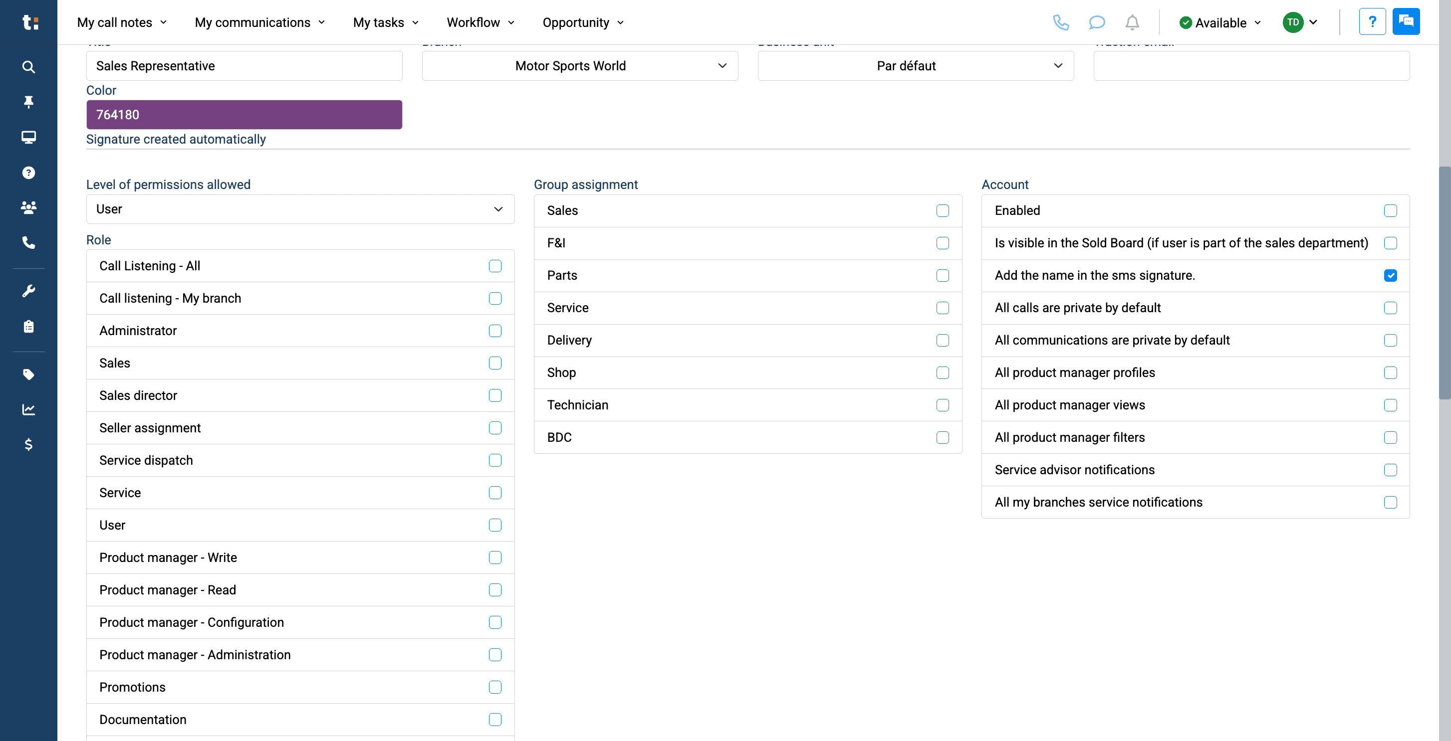 Step #14: Below, you can see the levels of permissions allowed. Usually, you will select User Only, unless you want to provide more advanced features. You can then change them to Administration.