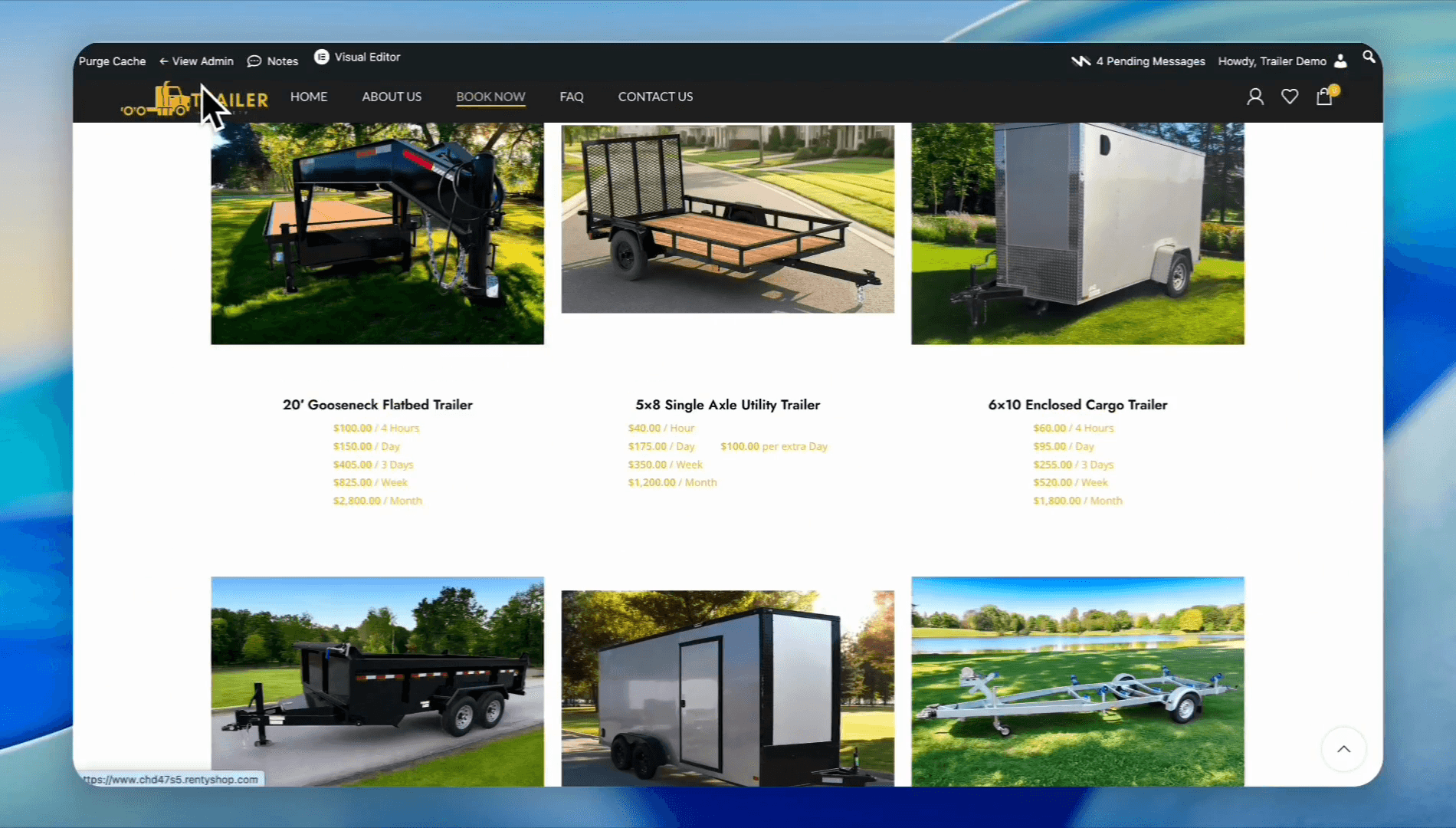 Step #1: Click View Admin in the top navigation bar to access your dashboard.