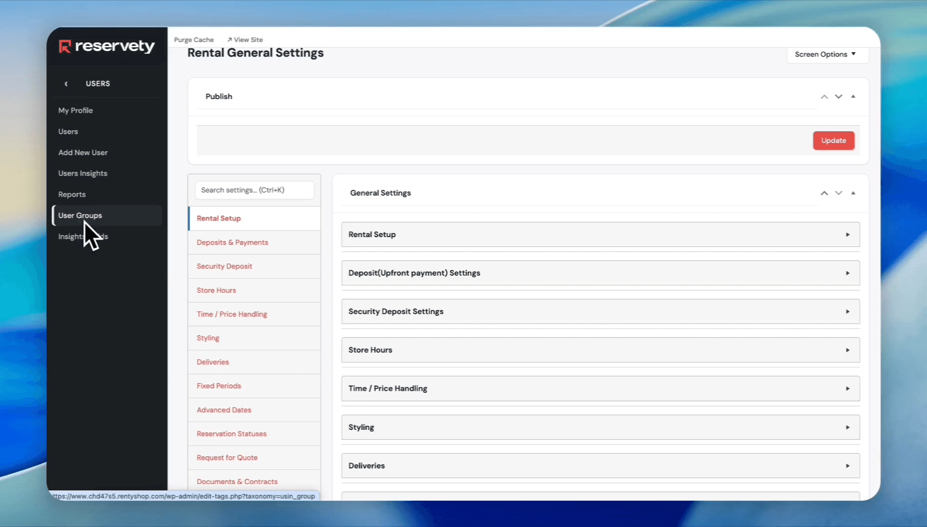 Step #8: Select User Groups.