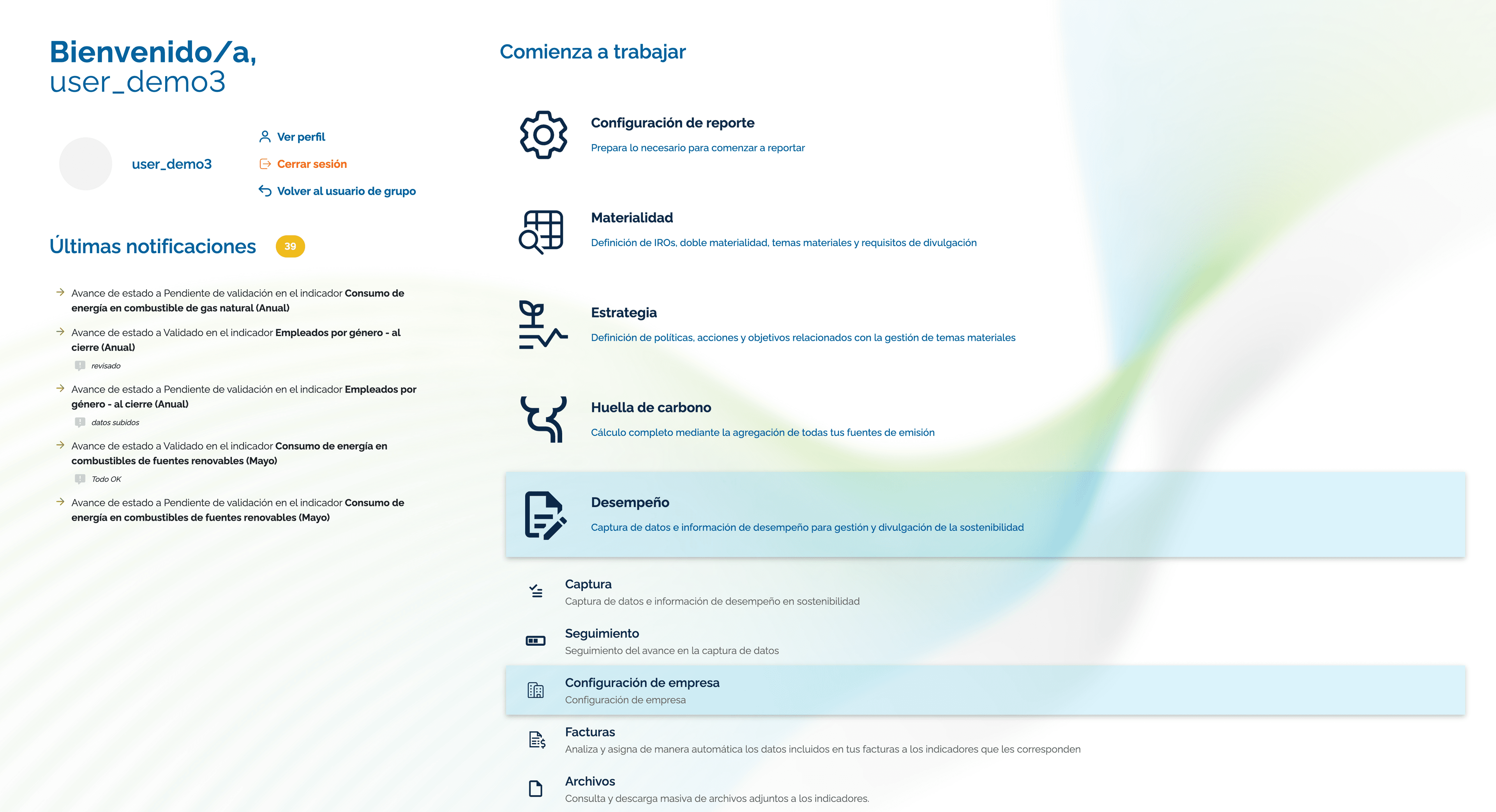 Step #84: Hagan clic en "Configuración de empresa"