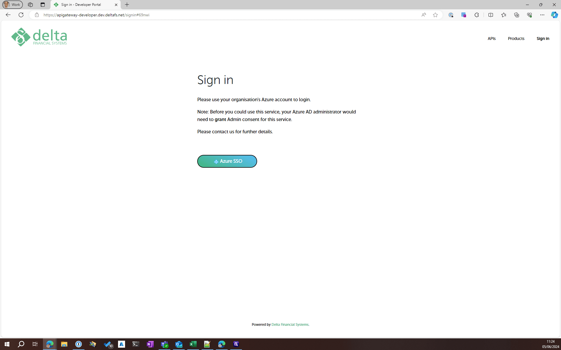 Step #2: Click "Azure SSO"