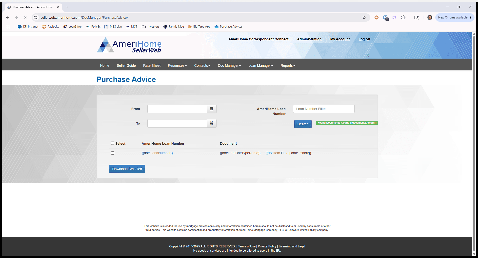 Step #5: Click on "Purchase Advices"