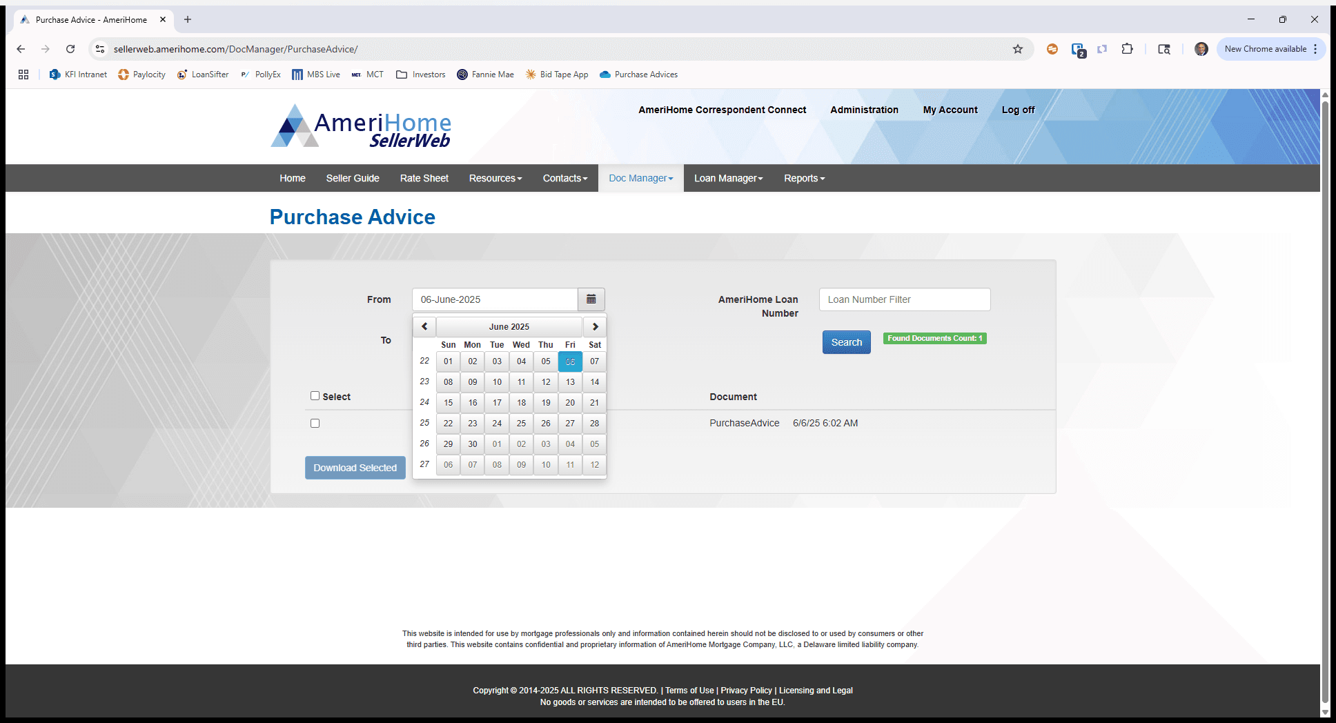 Step #6: Click on "Contacts▾ Doc Manager▾"