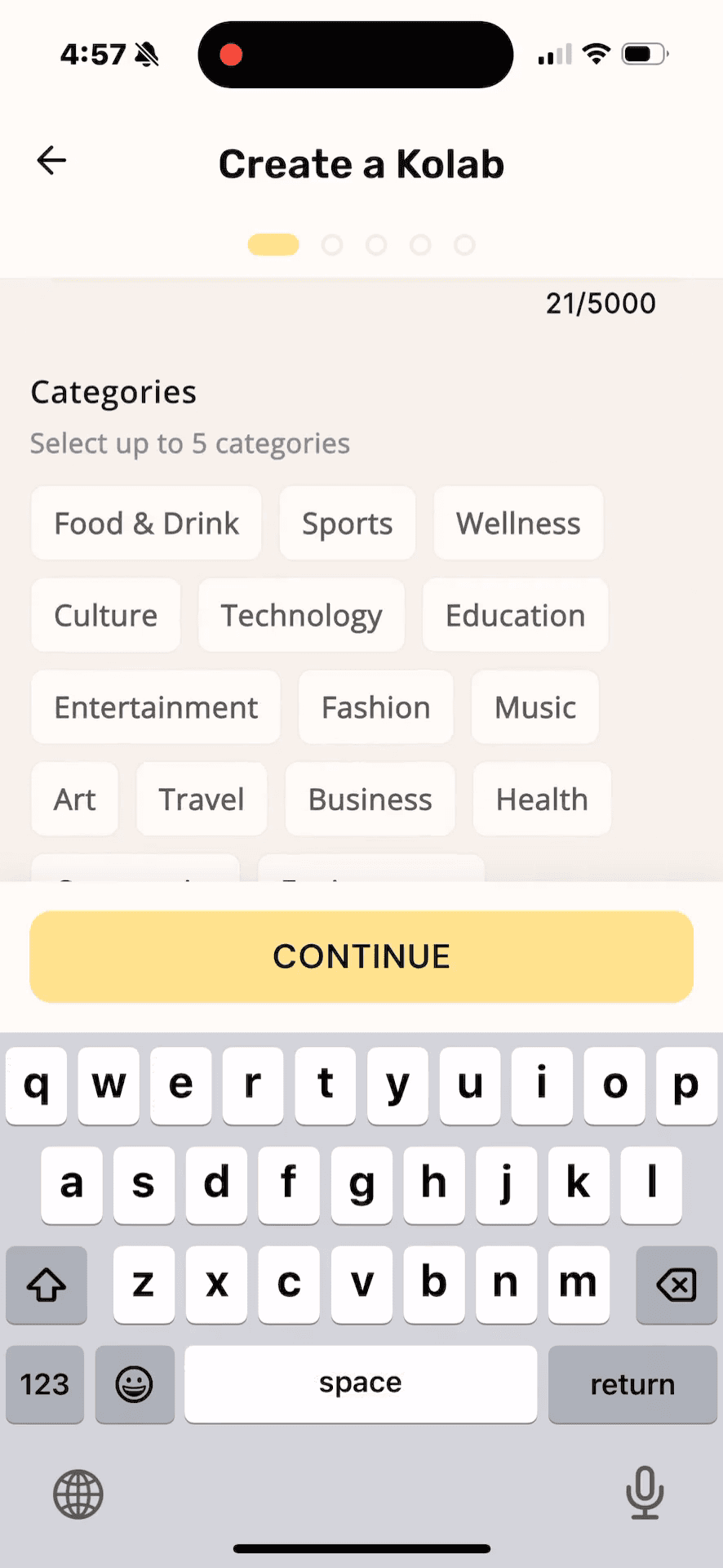 Step #15: Select the most relevant categories for your event, such as Food & Drink or Entertainment.