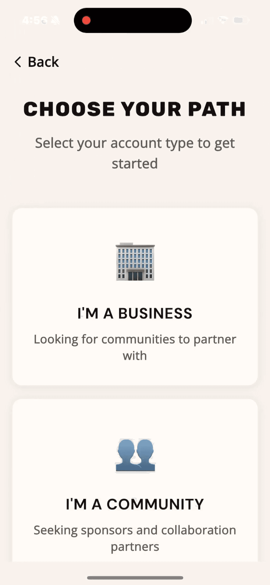 Step #2: Select YOUR SPECIFIC PATH to set up a partner-seeking profile.