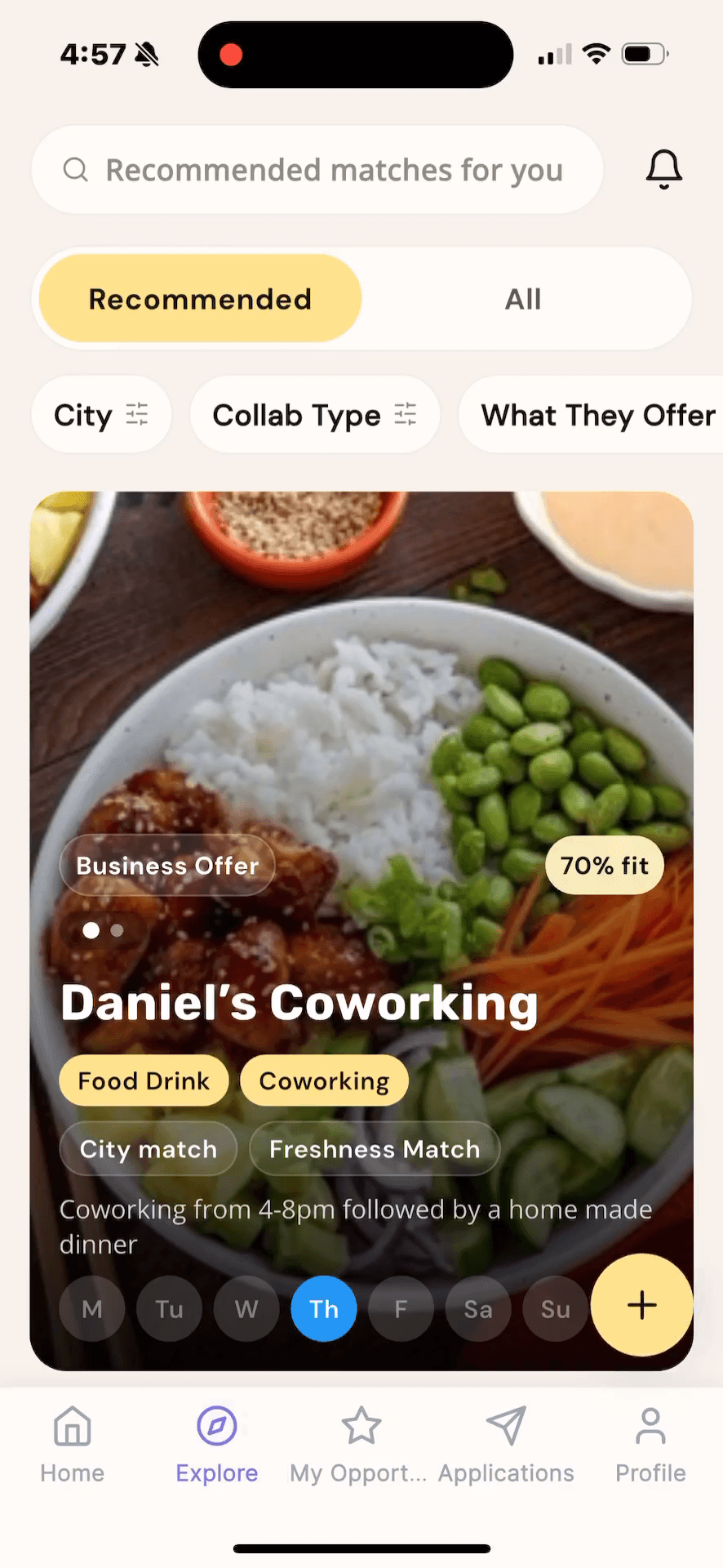 Step #13: Tap the yellow + button in the bottom right corner to start a new Kolab draft.